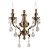 ΚΛΑΣΙΚΆ ΦΩΤΙΣΤΙΚΆ < ΙΤΑΛΙΚΆ POSSONI >   ANTIQUE BRASS FINISH WALL LIGHT WITH SCHOELER CRYSTAL FINISH  008    2XMAX42W E14 - ΤΟΊΧΟΥ ΦΩΤΙΣΤΙΚΆ 