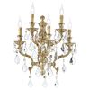 ΚΛΑΣΙΚΆ ΦΩΤΙΣΤΙΚΆ < ΙΤΑΛΙΚΆ POSSONI >   FRENCH GOLD FINISH WALL LIGHT WITH PENDELOQUES SCHOELER CRYSTAL FINISH  002    5XMAX42W E14 - ΤΟΊΧΟΥ ΦΩΤΙΣΤΙΚΆ 