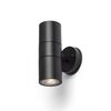SORANO II ΕΠΙΤΟΊΧΙΟΣ ΜΑΎΡΟ ΠΛΑΣΤΙΚΌ 230V LED GU10 2X8W IP44 - ΤΟΊΧΟΥ ΦΩΤΙΣΤΙΚΆ 