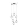 01129 6-LIGHTS ROUND SILVER - MODERN LIGHTING