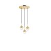 01132 ROUND 3-LIGHTS GOLD - MODERN LIGHTING