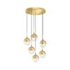 01132 ROUND 6-LIGHTS GOLD - MODERN LIGHTING
