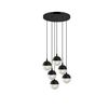 01132 ROUND 6-LIGHTS BLACK - MODERN LIGHTING