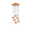 01132 ROUND 6-LIGHTS COPPER - MODERN LIGHTING
