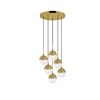 01132 ROUND 6-LIGHTS OXIDIZED GOLD - MODERN LIGHTING