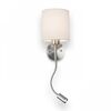 VERSA ΕΠΙΤΟΊΧΙΟΣ ΛΕΥΚΌ ΜΑΤ ΝΙΚΈΛΙΟ 230V LED E27 LED 15+3W 40°  3000K - ΤΟΊΧΟΥ ΦΩΤΙΣΤΙΚΆ 