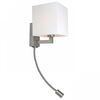 TAINA ΜΕ ΑΜΠΑΖΟΎΡ ΛΕΥΚΌ ΜΑΤ ΝΙΚΈΛΙΟ 230V LED E27 LED 15+3W 25°  3000K - ΤΟΊΧΟΥ ΦΩΤΙΣΤΙΚΆ 