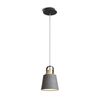CHOUPETTE ΚΡΕΜΑΣΤΌ ΜΑΎΡΟ ΓΚΡΙ ΥΦΑΣΜΆΤΙΝΟ/ΞΎΛΟ 230V LED E27 11W - ΚΡΕΜΑΣΤΆ ΦΩΤΙΣΤΙΚΆ