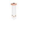 01480 ROUND 3-LIGHTS COPPER - MODERN LIGHTING