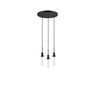01480 ROUND 3-LIGHTS BLACK - MODERN LIGHTING
