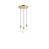 01480 ROUND 3-LIGHTS GOLD - MODERN LIGHTING