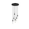 01480 ROUND 6-LIGHTS BLACK - MODERN LIGHTING