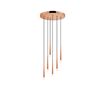 01487 ROUND 6-LIGHTS COPPER - MODERN LIGHTING