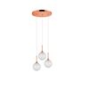 01129 3-LIGHTS ROUND COPPER - MODERN LIGHTING