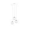 01129 3-LIGHTS ROUND WHITE - MODERN LIGHTING