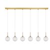 01129 6-LIGHTS BAR GOLD - MODERN LIGHTING