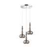 01290 ROUND TRIPLE SMOKE - MODERN LIGHTING