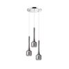 01291 ROUND TRIPLE SMOKE - MODERN LIGHTING
