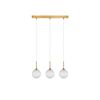 01129 3-LIGHTS BAR GOLD - MODERN LIGHTING