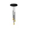 01164 ROUND TRIPLE BLACK/GOLD - MODERN LIGHTING