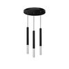 09711 ROUND 3-LIGHTS BLACK/SILVER - MODERN LIGHTING