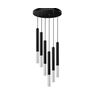09711 ROUND 6-LIGHTS BLACK/SILVER - MODERN LIGHTING