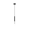 09711 ROUND SINGLE BLACK/SILVER - MODERN LIGHTING