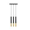 09711 BAR 3-LIGHTS BLACK/COPPER - MODERN LIGHTING