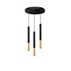 09711 ROUND 3-LIGHTS BLACK/GOLD - MODERN LIGHTING