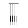 09711 BAR 4-LIGHTS BLACK/SILVER - MODERN LIGHTING