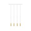 09711 BAR 4-LIGHTS WHITE/GOLD - MODERN LIGHTING