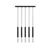 09711 BAR 5-LIGHTS BLACK/SILVER - MODERN LIGHTING
