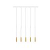 09711 BAR 5-LIGHTS WHITE/GOLD - MODERN LIGHTING