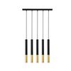 09711 BAR 5-LIGHTS BLACK/GOLD - MODERN LIGHTING