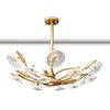 NATURAL BRASS CHANDELIER WITH GLASSES 12XMAX42W G9  DIAM.80-H.60 CM - ΚΛΑΣΙΚΆ ΦΩΤΙΣΤΙΚΆ