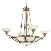 ANTIQUE BRASS FINISH CHANDELIER WITH OPAL OR ONYX GLASS  22XMAX42W E14  DIAM.140-H.102 CM - ΚΛΑΣΙΚΆ ΦΩΤΙΣΤΙΚΆ