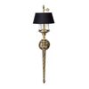 ANTIQUE BRASS FINISH WALL LIGHT WITH BLACK SHADE 3XMAX 42W E14  L.23-H.65-SP.25 CM - ΚΛΑΣΙΚΆ ΦΩΤΙΣΤΙΚΆ