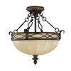 DRAWING ROOM 2 LIGHT FLUSH - WALNUT WITH TRADITIONAL EDWARDIAN STYLE FEISS - ΟΡΟΦΉΣ ΦΩΤΙΣΤΙΚΆ 