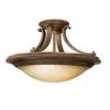 KELHAM HALL 2 LIGHT SEMI-FLUSH LIGHT - FIRENZE GOLD/BRITISH BRONZE FEISS - ΟΡΟΦΉΣ ΦΩΤΙΣΤΙΚΆ 