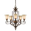 KELHAM HALL 5 LIGHT UP LIGHT CHANDELIER - FIRENZE GOLD/BRITISH BRONZE FEISS - ΚΡΕΜΑΣΤΆ ΦΩΤΙΣΤΙΚΆ