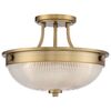 MANTLE 2 LIGHT SEMI-FLUSH - WEATHERED BRASS QUOIZEL GENERAL 2 YEAR GUARANTEE - ΟΡΟΦΉΣ ΦΩΤΙΣΤΙΚΆ 