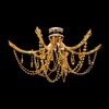 ΟΡΟΦΉΣ ΦΩΤΙΣΤΙΚΌ  ΕΠΊΧΡΥΣΟ - ΜΕΛΊ ΓΥΑΛΊ - TOPAZ SWAROVSKI ELEMENTS Ø 79 H 4 3 • 6 Χ G9 - ΟΡΟΦΉΣ ΦΩΤΙΣΤΙΚΆ 