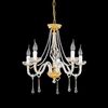 ΚΡΕΑΜΑΣΤΌ ΦΩΤΙΣΤΙΚΌ  ΕΠΊΧΡΥΣΟ GOLD PLATED METAL - TRANSPARENT CRYSTAL AND MURANO PENDANTS Ø 70 H 55 • 5 Χ E14 - ΚΡΕΜΑΣΤΆ ΦΩΤΙΣΤΙΚΆ