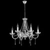 ΚΡΕΑΜΑΣΤΌ ΦΩΤΙΣΤΙΚΌ  ΧΡΏΜΙΟ CHROME METAL - TRANSPARENT CRYSTAL AND MURANO PENDANTS Ø 70 H 55 • 6 Χ E14 - PENDANT LIGHTS
