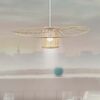 INTERIOR > MODERN MINIMAL LIGHTING > CEILING PENDANTS > PENDANT LIGHT DIAMETER 60 CM HEIGHT 16 CM 01336-04 BAMBOO E27, LED - PENDANT LIGHTS