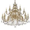 ΚΛΑΣΙΚΆ ΦΩΤΙΣΤΙΚΆ < ΙΤΑΛΙΚΆ POSSONI >   FRENCH GOLD CHANDELIER FINISH  002    18XMAX42W E14 - ΚΡΕΜΑΣΤΆ ΦΩΤΙΣΤΙΚΆ
