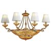 ΚΛΑΣΙΚΆ ΦΩΤΙΣΤΙΚΆ < ΙΤΑΛΙΚΆ POSSONI >   SHADED GOLD PLATED FINISH WALL LIGHT WITH AMBER CRYSTAL AND ORGANZA PLEATED SHADE - PRODUCTS WITHOUT CATEGORY