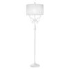 ΔΑΠΈΔΟΥ ΦΩΤΙΣΤΙΚΆ  WHITE LACQUERED FINISH FLOOR LAMP WITH SHADE  W:500MM   H:1820MM  3XE14  220V  MAX:42W