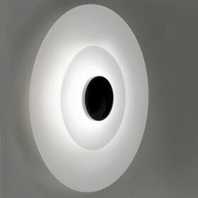 ΑΠΛΊΚΕΣ (ΕΠΊΤΟΙΧΑ ΦΩΤΙΣΤΙΚΆ)  LED WALL LIGHT 1X10 W BLACK HALOS   W:365MM   H:365MM   D:63MM