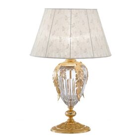 TABLE LAMPS SANDED GOLD PLATED D. 54CM,   H. 28CM,   SP. 24CM,   BULBS 2XE14